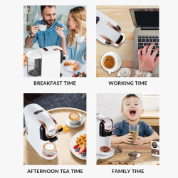 Macchina da caffè HIBREW 4 in 1: Caldo e Freddo, Capsule e Macinato